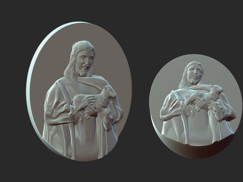 Jesus holding lamb 3D Print Model