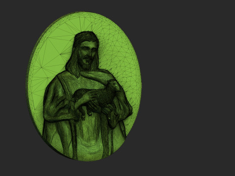 Jesus holding lamb 3D Print Model