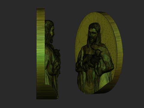 Jesus holding lamb 3D Print Model