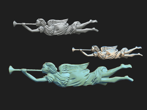 Angel with trumpet 3D Druckmodell