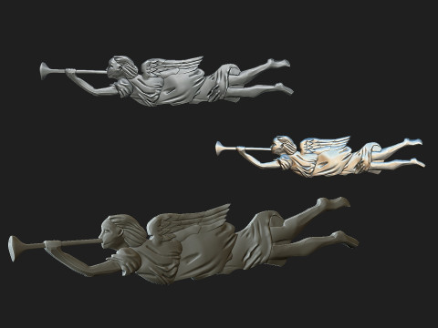 Angel with trumpet 3D Print Model