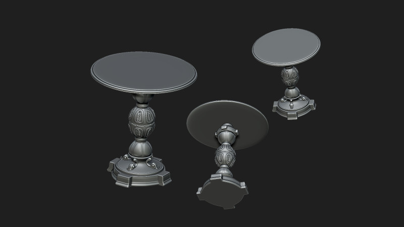Vintage table2 3D Baskı Modeli .c4d .max .obj .3ds .fbx .stl .blend