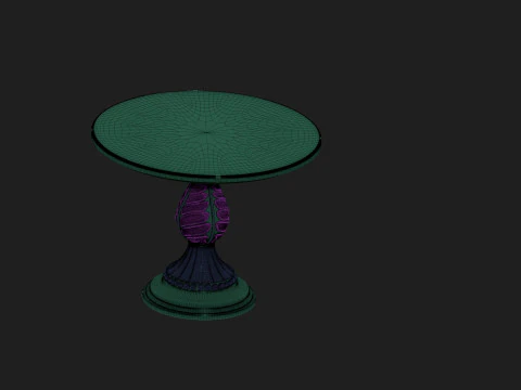 Vintage table 7 3D Print Model