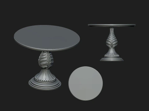 Vintage table 7 3D Print Model