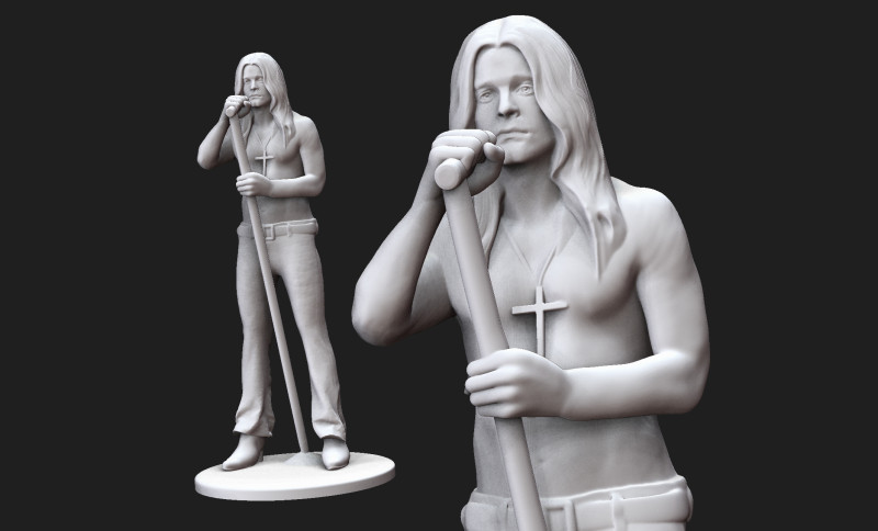 Young ozzy osbourne 3D 打印模型 .c4d .max .obj .3ds .fbx .stl .blend 