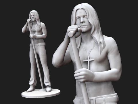 Il giovane Ozzy Osbourne Modello di stampa 3D