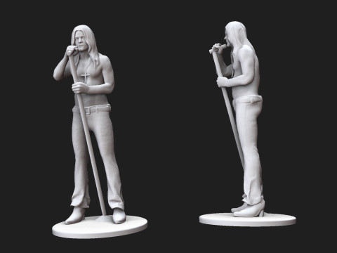 Young ozzy osbourne 3D 打印模型