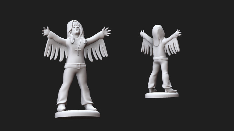 Ozzy memory statue 3D Принт Модель .c4d .max .obj .3ds .fbx .stl .blend