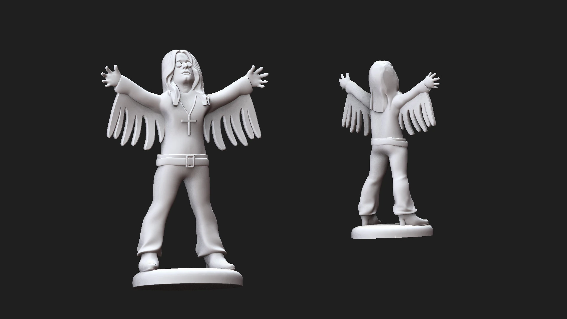 Ozzy memory statue 3D Print Model .c4d .max .obj .3ds .fbx .stl .blend 