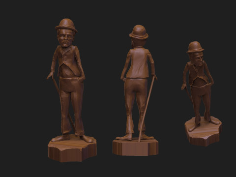 Charlie Chaplin 3D Print Model