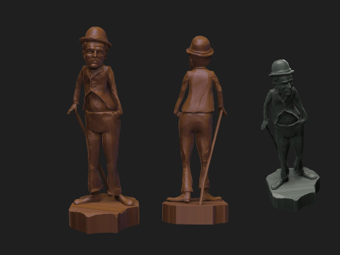 Charlie Chaplin 3D Print Model