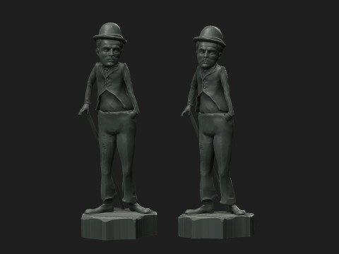 Charlie Chaplin 3D Print Model