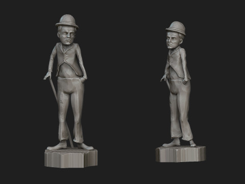 Charlie Chaplin 3D Print Model