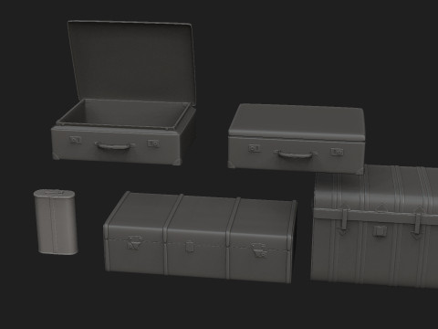 Suitcases 3D Model