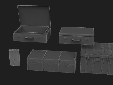 Suitcases 3D Model