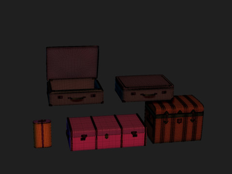 Suitcases 3D Model