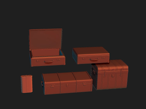 Suitcases 3D Model