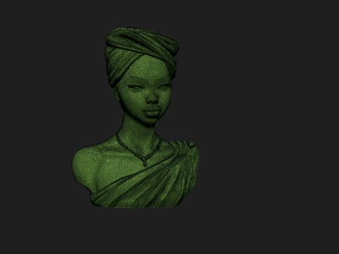 African girl 2 3D Model