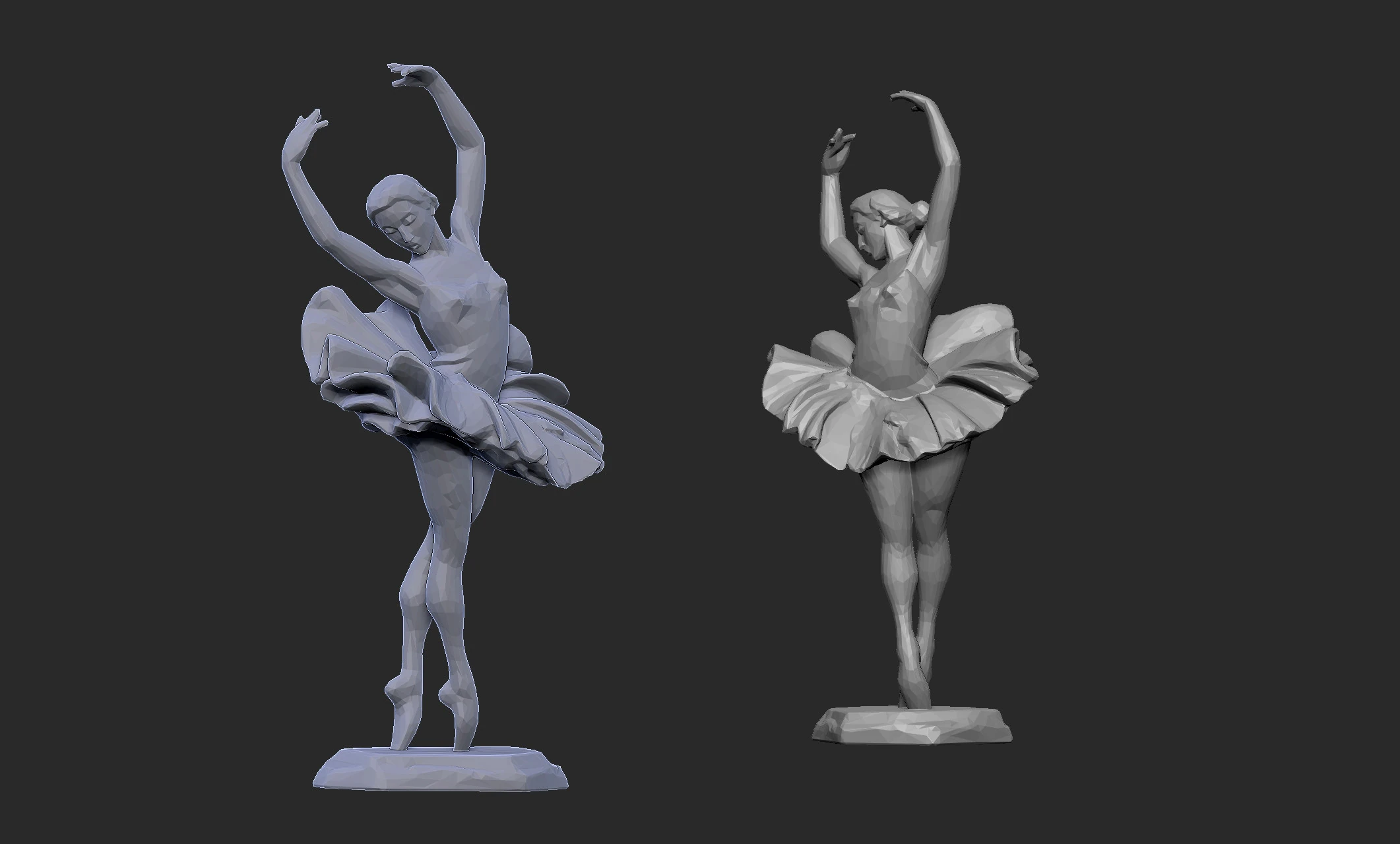 Ballerina 3D Model .c4d .max .obj .3ds .fbx .stl .blend 