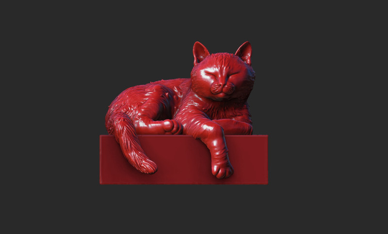 Cat bookholder 3D Model .c4d .max .obj .3ds .fbx .stl .blend