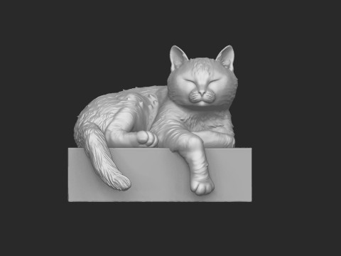 Cat bookholder 3D Model