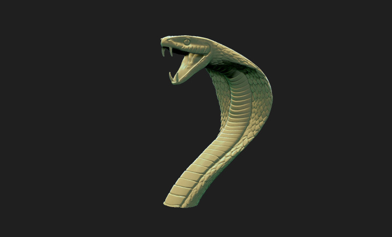 Kobra Snakehead2 Model 3D .c4d .max .obj .3ds .fbx .stl .blend 