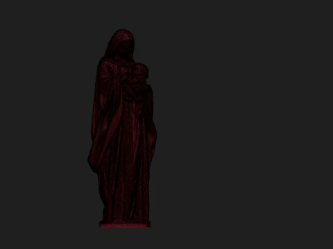 Mary with baby Jesus 3D Model
