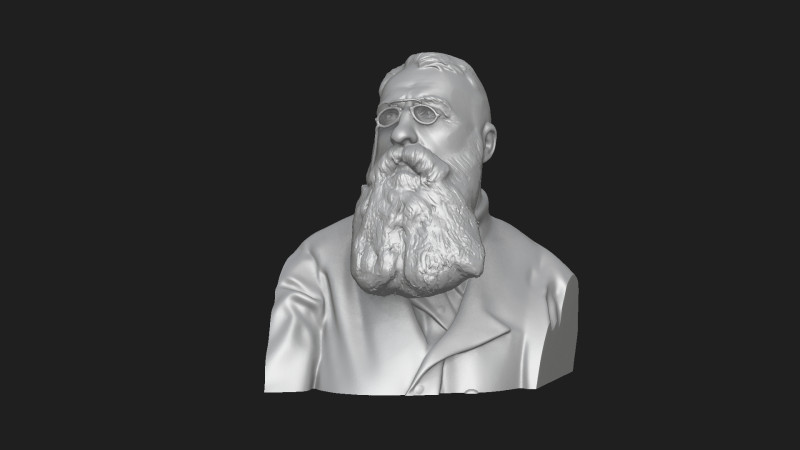 Auguste Rodin 3D Model .c4d .max .obj .3ds .fbx .stl .blend