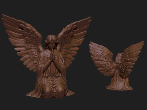 Modlący się anioł Model 3D