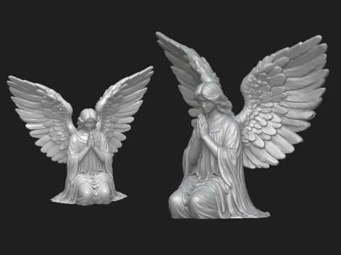 Modlący się anioł Model 3D