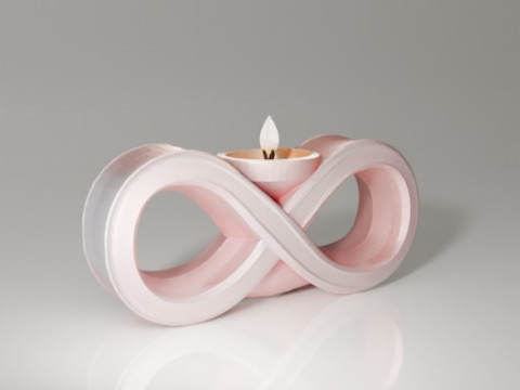 Tempat lilin untuk hari valentine Model 3D