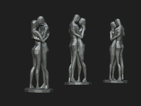 Soyut &ccedil;ift 3D Model