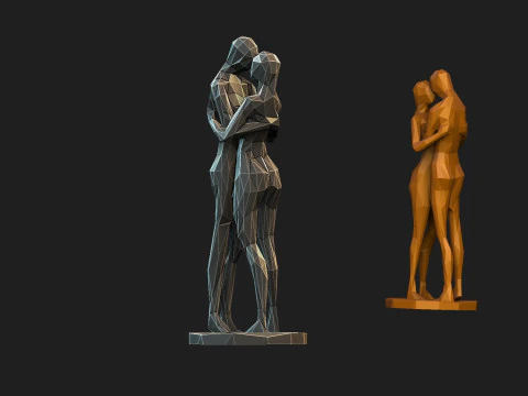 Soyut &ccedil;ift 3D Model