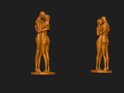 Soyut &ccedil;ift 3D Model