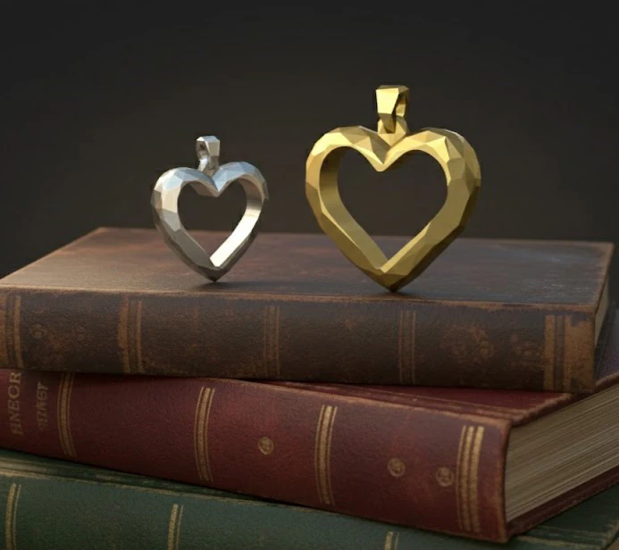 Hearth pendant 3D Model .c4d .max .obj .3ds .fbx .stl .blend 