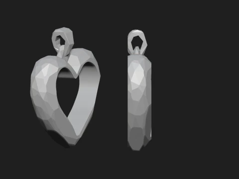 Hearth pendant 3D Model