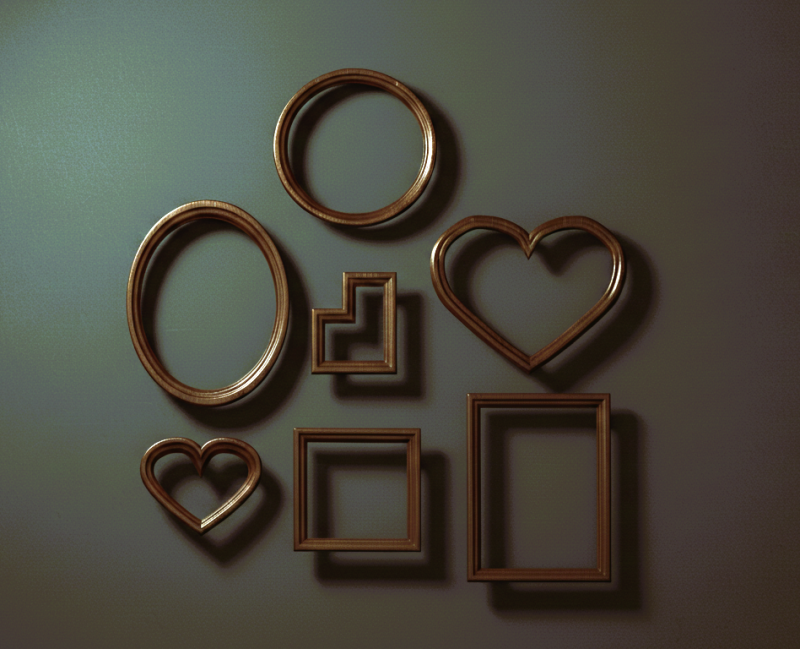 Set of simple frames 3D Model .c4d .max .obj .3ds .fbx .stl .blend 