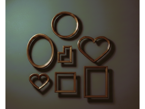 Set van eenvoudige frames 3D Model