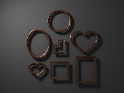 Set of simple frames 3D Model