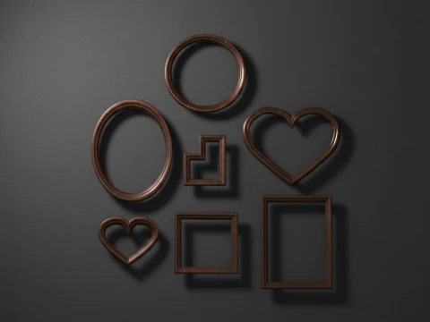 Set of simple frames 3D Model