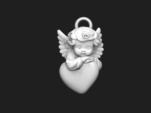 Angel keychain 3D Model