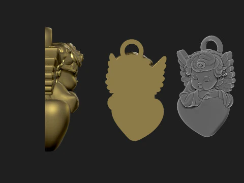Angel keychain 3D Model