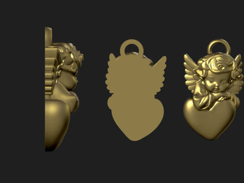 Angel keychain 3D Model