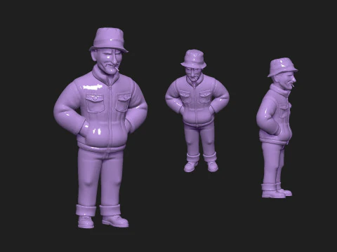 M&eacute;canicien ivre Modèle 3D