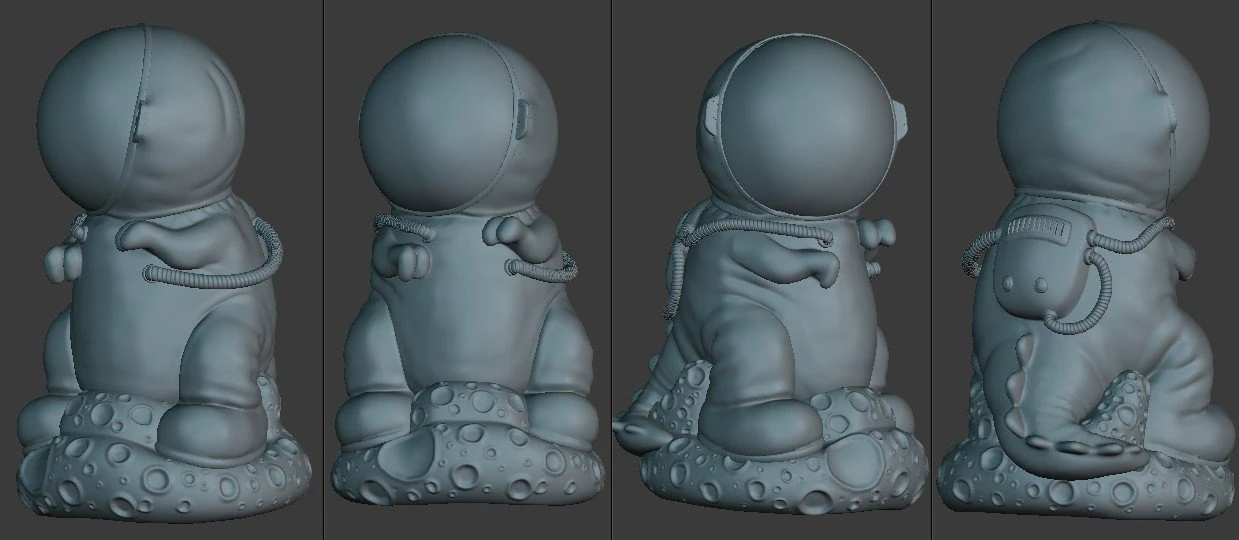 Dinosaur astronaut 3d print 3D Model .c4d .max .obj .3ds .fbx .stl .blend