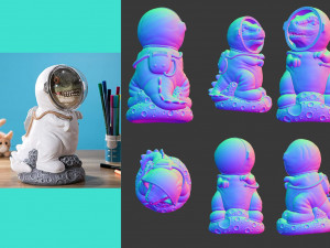 Dinosaur astronaut 3d print Modelo 3D