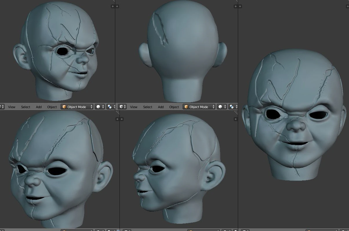 cabeza chuky Modelo 3D .c4d .max .obj .3ds .fbx .stl .blend