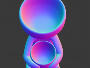 Human pot print3d 3D Model