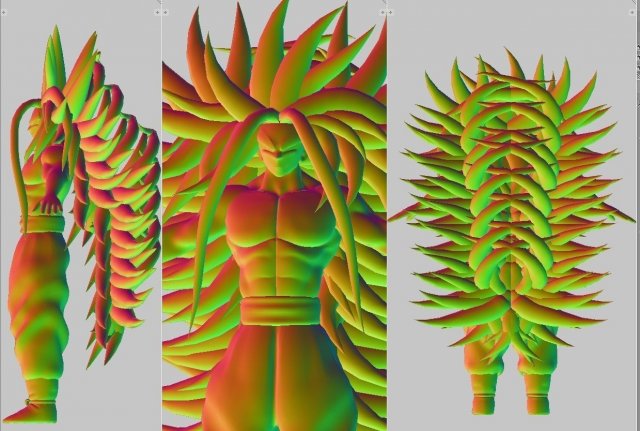 Goku super saiyan infinito Model 3D .c4d .max .obj .3ds .fbx .stl .blend 