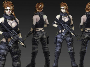 Olivia collins mercenary 3D Модель